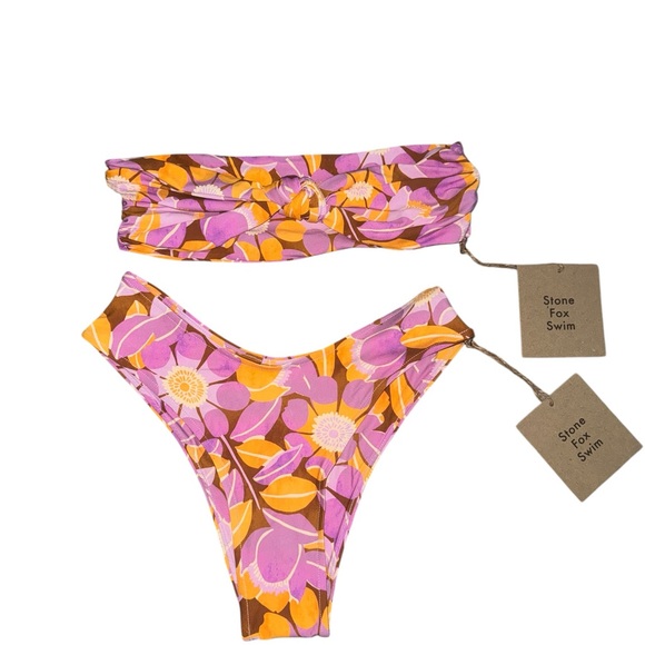 Stone Fox Swim x Free People Retro Bloom Bikini Set NWT Small - Picture 1 of 4